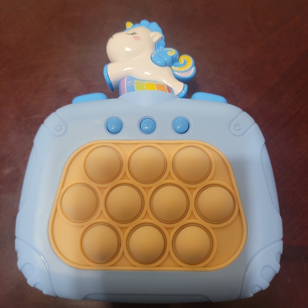 Blue Unicorn Push Pop Sensory Toy, Tiktok Toy